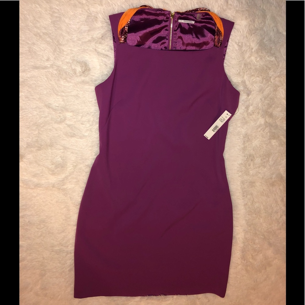 NWT TAHARI Purple sleeveless Dress
